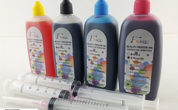 4 bottles refill dye ink for