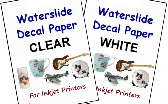 Clear decal paper for inkjet printers