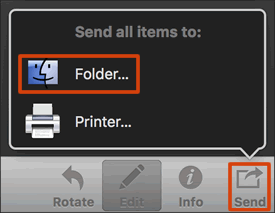 Clicking forward to save lots of a scan to a folder regarding Mac