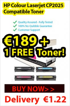 Get HP Colour Laserjet CP2025 toner cartridges multipack at only €189