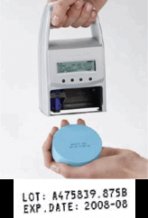InkJet Coding Printer on plastic containers