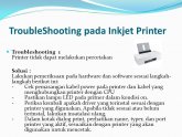 Inkjet printer Troubleshooting