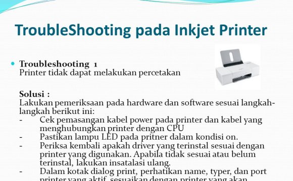 Inkjet printer Troubleshooting